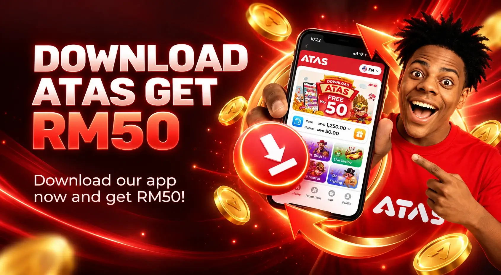 ATAS download app RM50 promotion